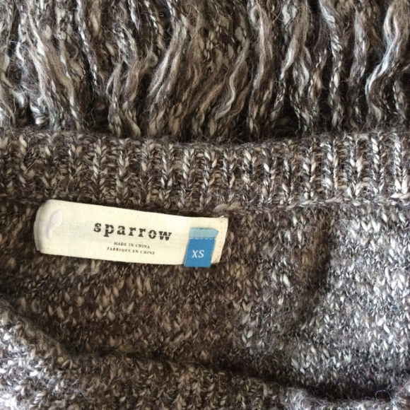 Sparrow Brown Alpaca Wool Fringe Pencil Skirt - Picture 6 of 9